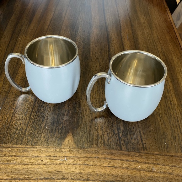 Crofton Other - Crofton Moscow Mule Metal Stainless Steel Mug Set of 2 Gray Finish 16 oz